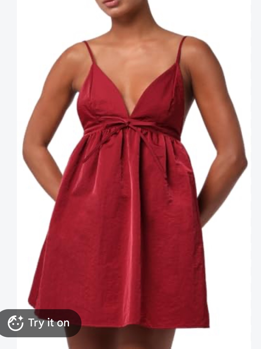 Lulu's Deep Wine Red Crisscross Cocktail Babydoll Mini Dress XL